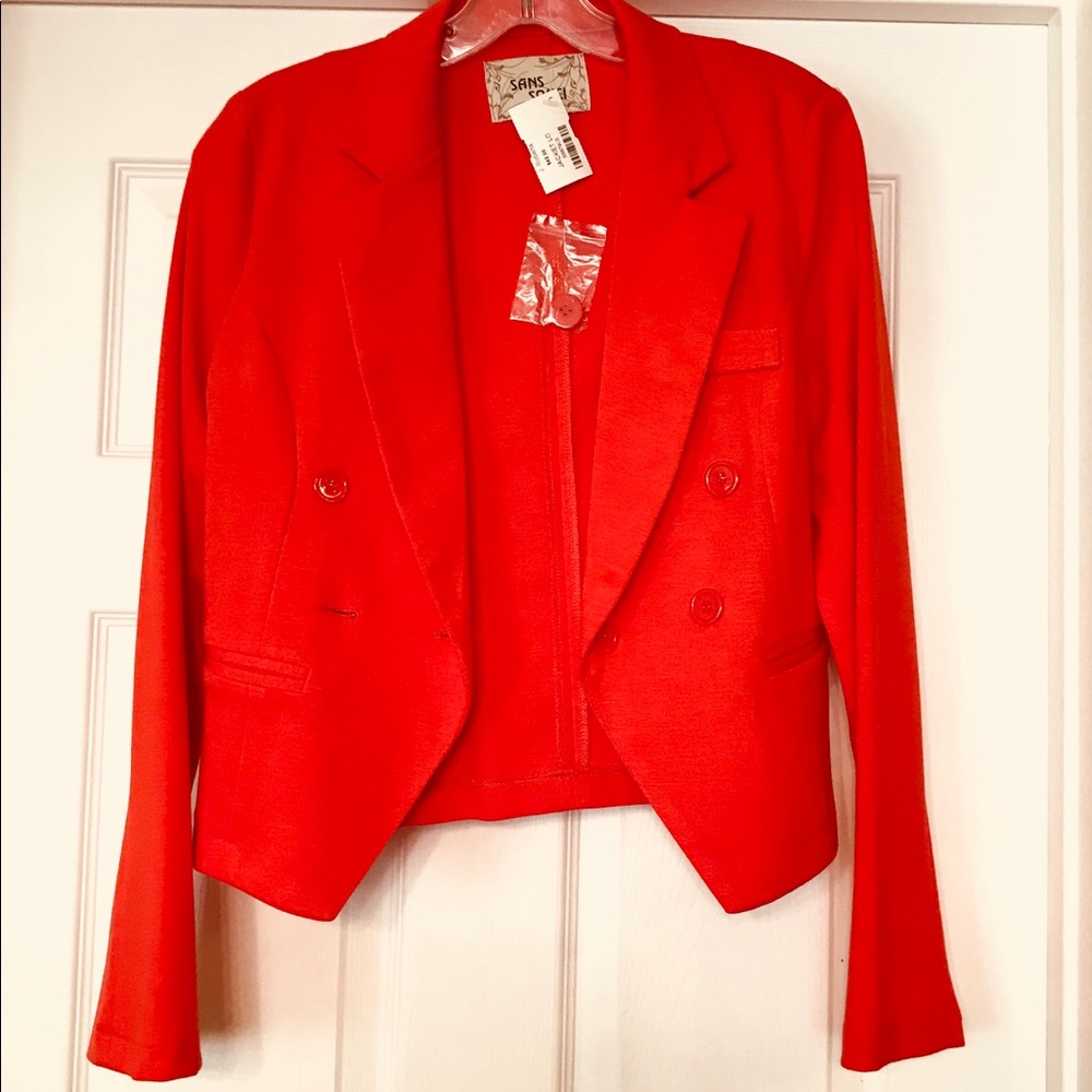 🧡Orange Cropped Blazer